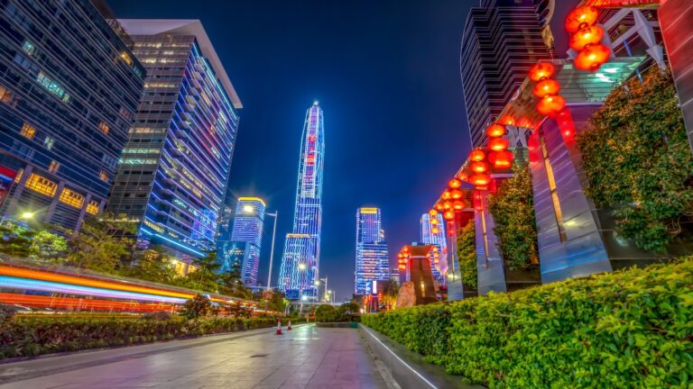 Shenzhen,Futian,Night,View,City,Light,Show